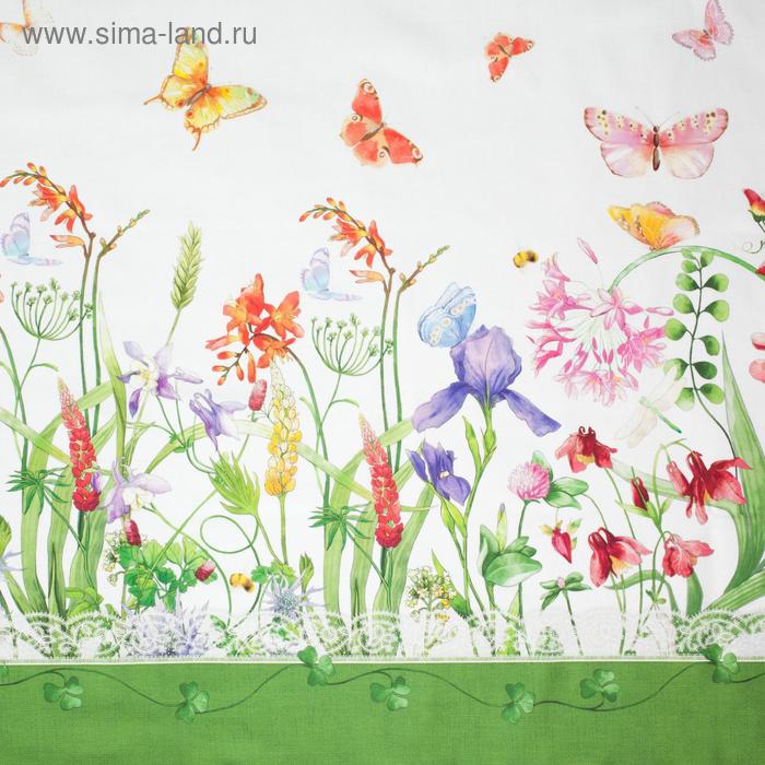 фото Скатерть "этель" луговые цветы 220х150 см, 100 % хл, саржа 190 гр/м2