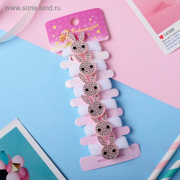 фото Резинка для волос "лола" (набор 6 шт) зайки