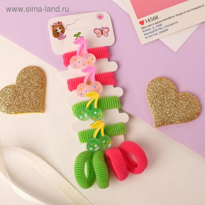 Резинка для волос "Леа" (набор 8 шт) вишенки в крапинку, розово-зелёный
Резинка для волос "Леа" (набор 8 шт) вишенки в крапинку, розово-зелёный