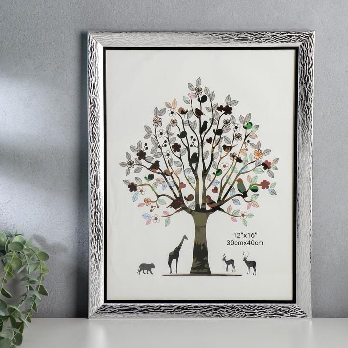 Фоторамка пластик 30х40 см "Кора серебряная с чёрной рамкой" 45х35 см
Фоторамка пластик 30х40 см "Кора серебряная с чёрной рамкой" 45х35 см