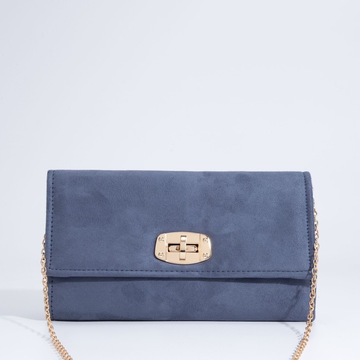 Сумка-клатч на клапане, длинная цепь, цвет синий
Сумка-клатч на клапане, длинная цепь, цвет синий