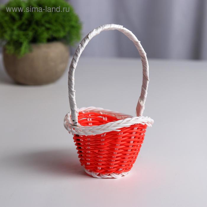 Миниатюра кукольная - корзинка, цвет красный 
Миниатюра кукольная - корзинка, цвет красный