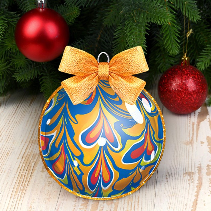 Набор для творчества. Новогодний шар - эбру, золотой шар 
Набор для творчества. Новогодний шар - эбру, золотой шар