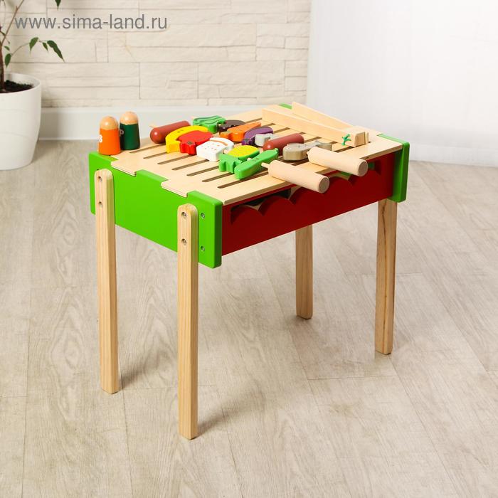 фото Игровой деревянный набор "барбекю" 45х30х39 см