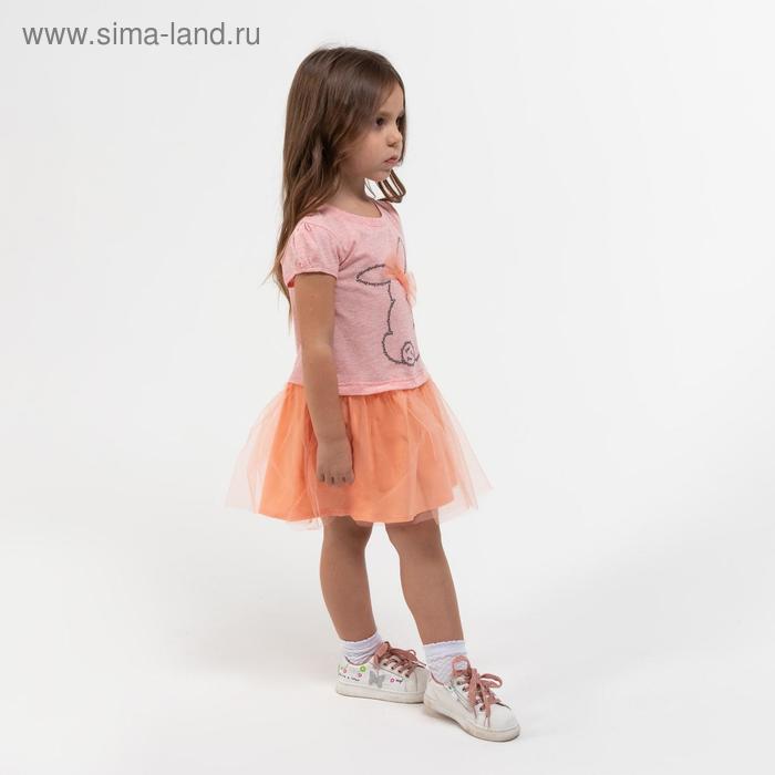 фото Платье для девочки, цвет коралловый, рост 98 см luneva