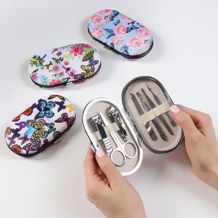 Набор маникюрный «Бабочки», 7 предметов, в футляре, цвет и рисунок МИКС
Набор маникюрный «Бабочки», 7 предметов, в футляре, цвет и рисунок МИКС