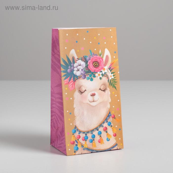 Пакет подарочный без ручек «Лама», 10 × 19.5 × 7 см 
Пакет подарочный без ручек «Лама», 10 × 19.5 × 7 см