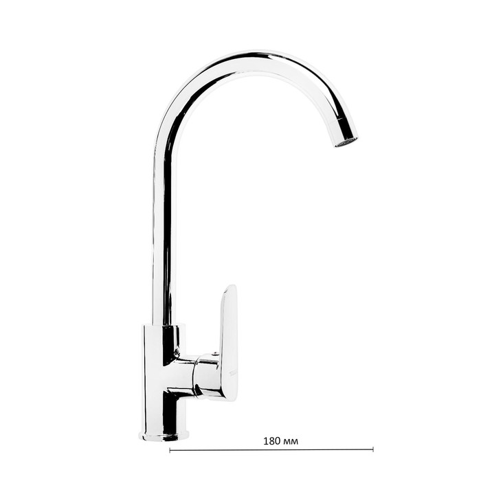 Смеситель для кухни Omega 3390, однорычажный, излив 18 см, картридж 35 мм, хром
Смеситель для кухни Omega 3390, однорычажный, излив 18 см, картридж 35 мм, хром