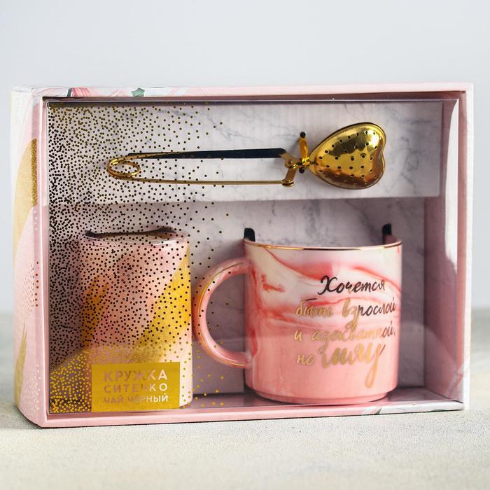 Подарочный набор «Мяу»: кружка 350 мл, сито, чай чёрный 25 г.
Подарочный набор «Мяу»: кружка 350 мл, сито, чай чёрный 25 г.