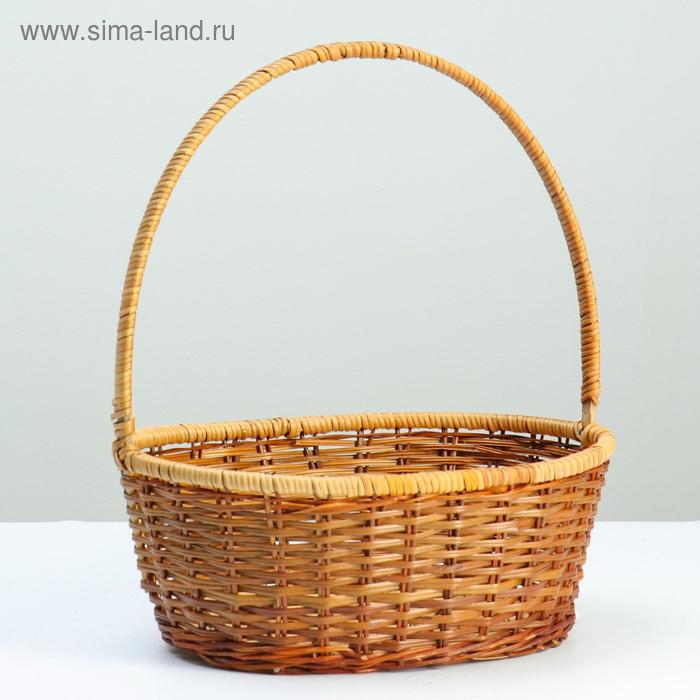 фото Корзина плетеная с ручкой, 30х24 h11/32 см
