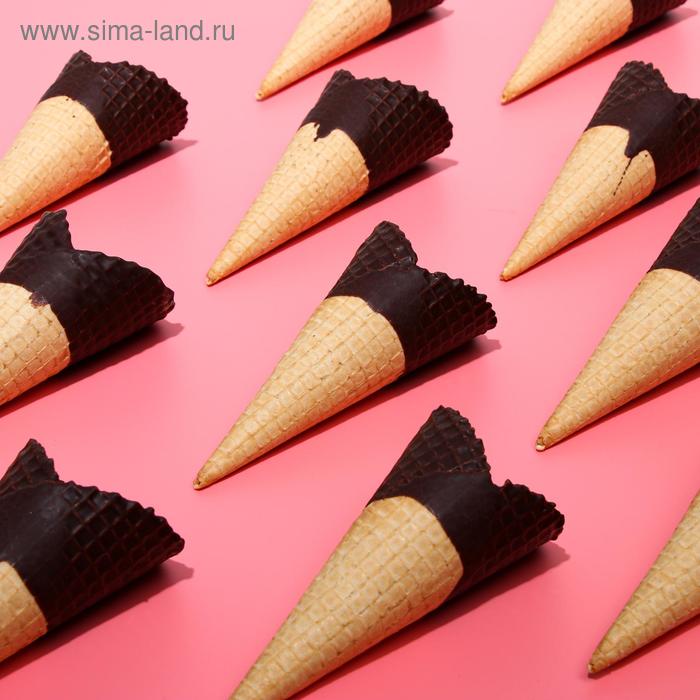 Вафельные рожки с естественный краем глазированный шоколадом, 60 шт
Вафельные рожки с естественный краем глазированный шоколадом, 60 шт