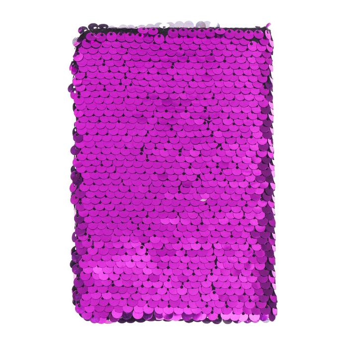 Записная книжка подарочная "Пайетки" А6, 80 листов в линейку, двухцветные, сиреневые/серебристые 
Записная книжка подарочная "Пайетки" А6, 80 листов в линейку, двухцветные, сиреневые/серебристые