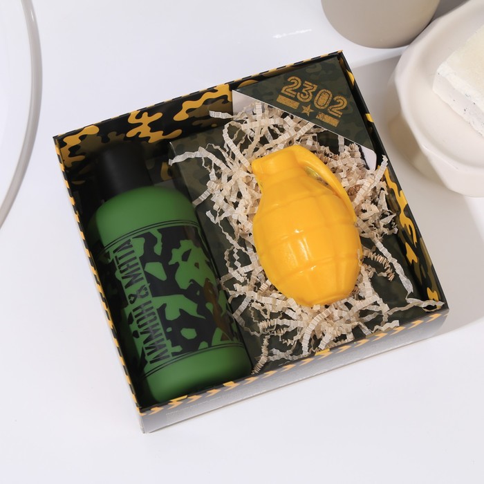 Набор "23.02" гель для душа фляга 250 мл мята и цитрус, мыло-граната 50 г
Набор "23.02" гель для душа фляга 250 мл мята и цитрус, мыло-граната 50 г