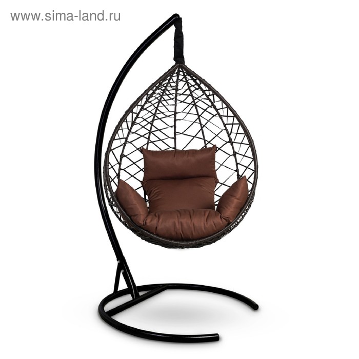 Подвесное кресло Alicante коричневое, коричневая подушка, стойка
Подвесное кресло Alicante коричневое, коричневая подушка, стойка