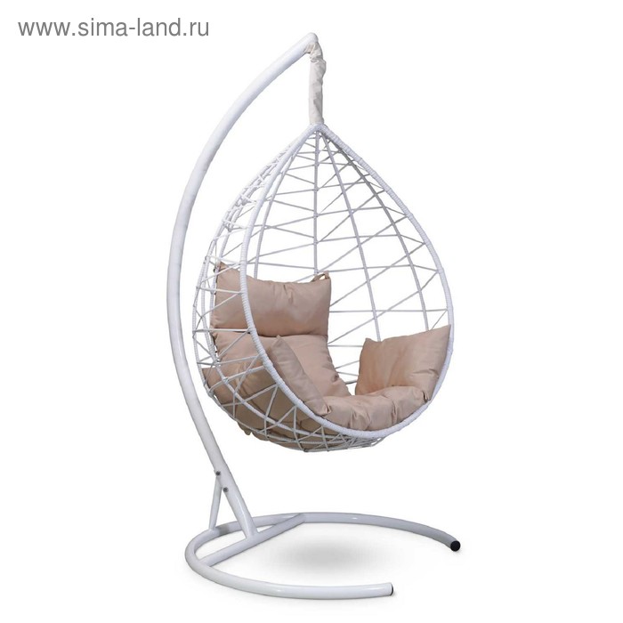 Подвесное кресло Alicante белое, бежевая подушка, стойка
Подвесное кресло Alicante белое, бежевая подушка, стойка