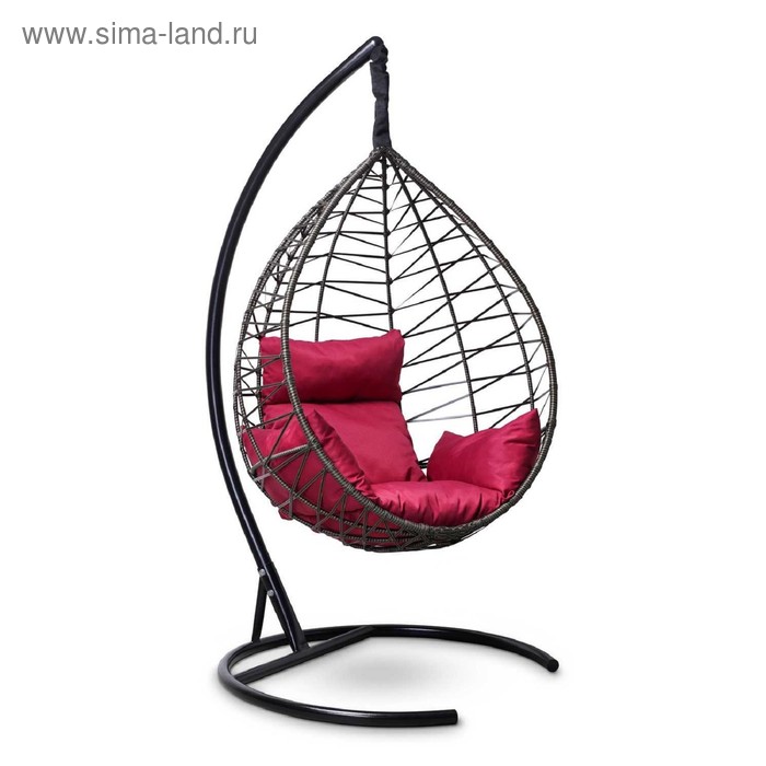 Подвесное кресло Alicante черное, бордовая подушка, стойка
Подвесное кресло Alicante черное, бордовая подушка, стойка