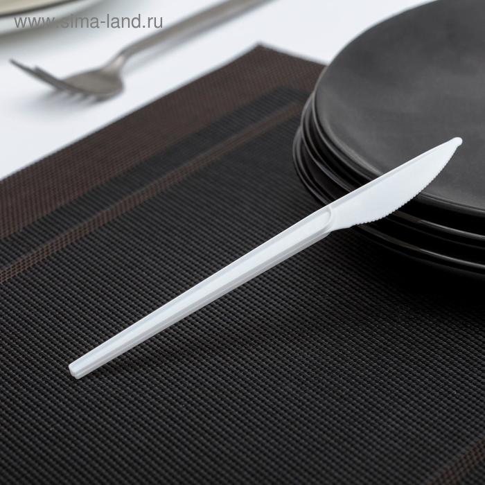 Набор одноразовых ножей столовый, 6 см, цвет белый 
Набор одноразовых ножей столовый, 6 см, цвет белый