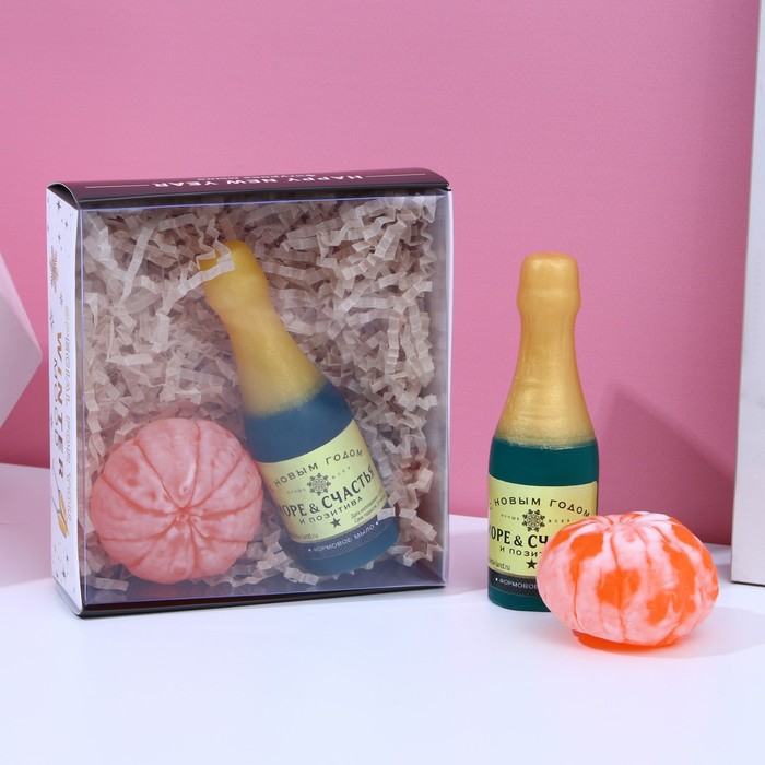 Набор фигурного мыла Good vibes: мыло в форме шампанского 75 г и мандарина 80 г
Набор фигурного мыла Good vibes: мыло в форме шампанского 75 г и мандарина 80 г