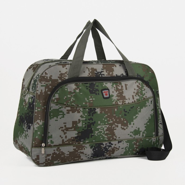 Сумка дорожная на молнии, наружный карман, длинный ремень, цвет зелёный/камуфляж
Сумка дорожная на молнии, наружный карман, длинный ремень, цвет зелёный/камуфляж