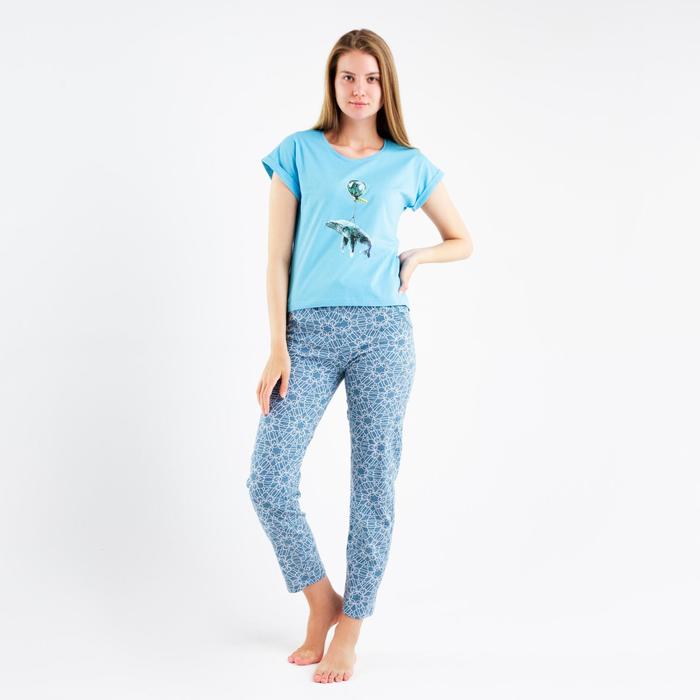 Брюки женские, цвет голубой, размер 54
Брюки женские, цвет голубой, размер 54