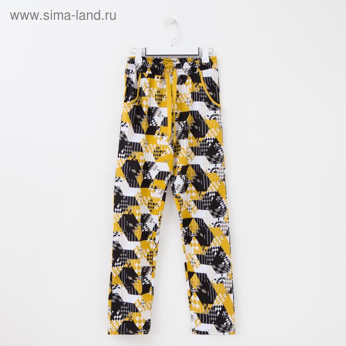 фото Брюки женские, цвет горчица/геометрия, размер 56 ohana market
