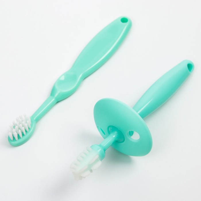 фото Набор: зубная щетка и щетка-массажер для малышей, цвет микс roxy-kids
