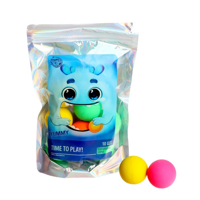 фото Мяч каучуковый «монстрик», цвета микс funny toys