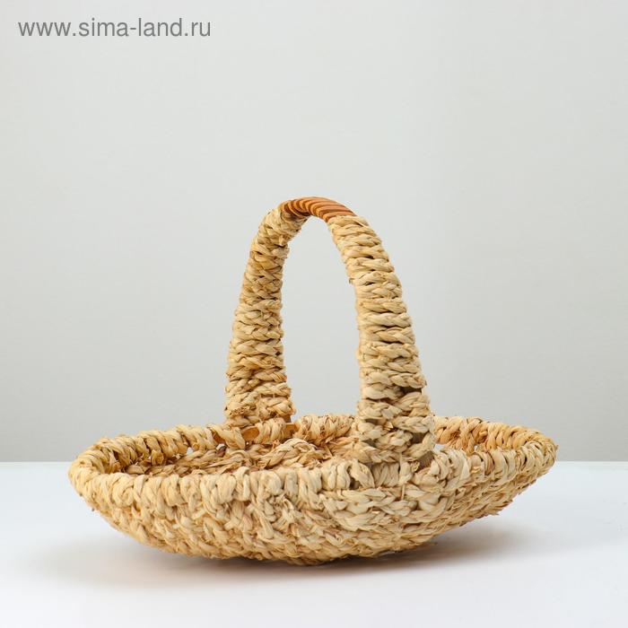 фото Корзина плетеная, 38х23х3/27, кукурузный лист, бамбук, ротанг