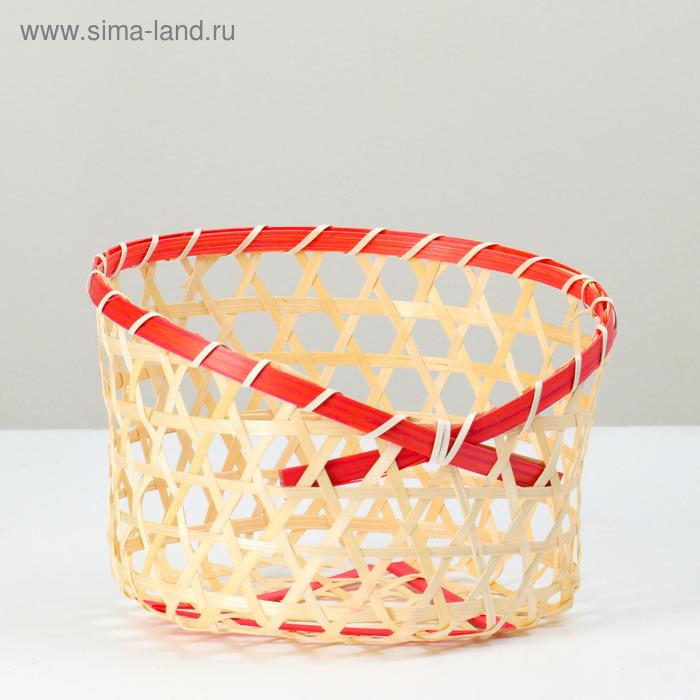 фото Корзина плетеная, 19х19х14, бамбук