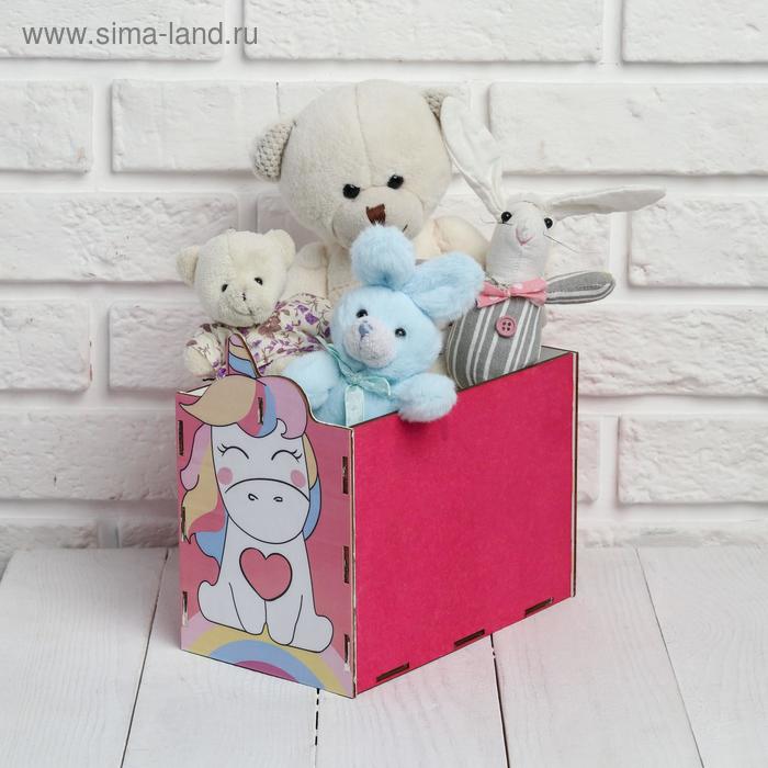 Ящик «Радужный единорог», 12,5 х 18,8 х 20 см
Ящик «Радужный единорог», 12,5 х 18,8 х 20 см