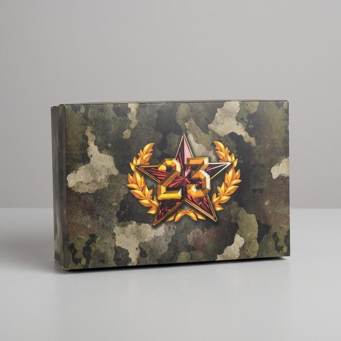 Коробка складная «С 23 Февраля», 30 × 20 × 9 см
Коробка складная «С 23 Февраля», 30 × 20 × 9 см