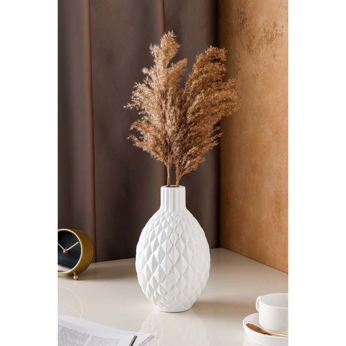 Ваза керамическая "Квин", настольная, белая, глянец, 26 см 
Ваза керамическая "Квин", настольная, белая, глянец, 26 см