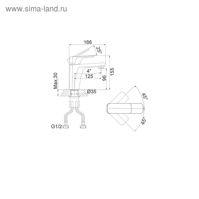 фото Смеситель для раковины d&k berlin technische da1432115, черный-хром