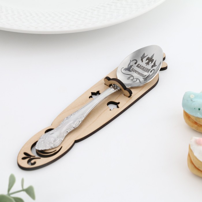 фото Ложка именная, чайная, с гравировкой "василий", h=14