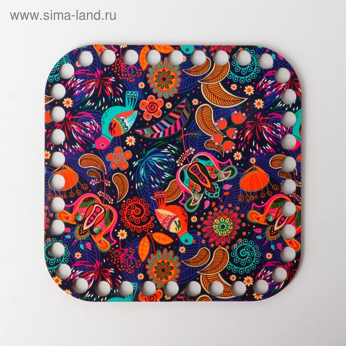 Заготовка для вязания "Квадрат скругленный. Макро цветы", донышко фанера, размер 15 см 
Заготовка для вязания "Квадрат скругленный. Макро цветы", донышко фанера, размер 15 см