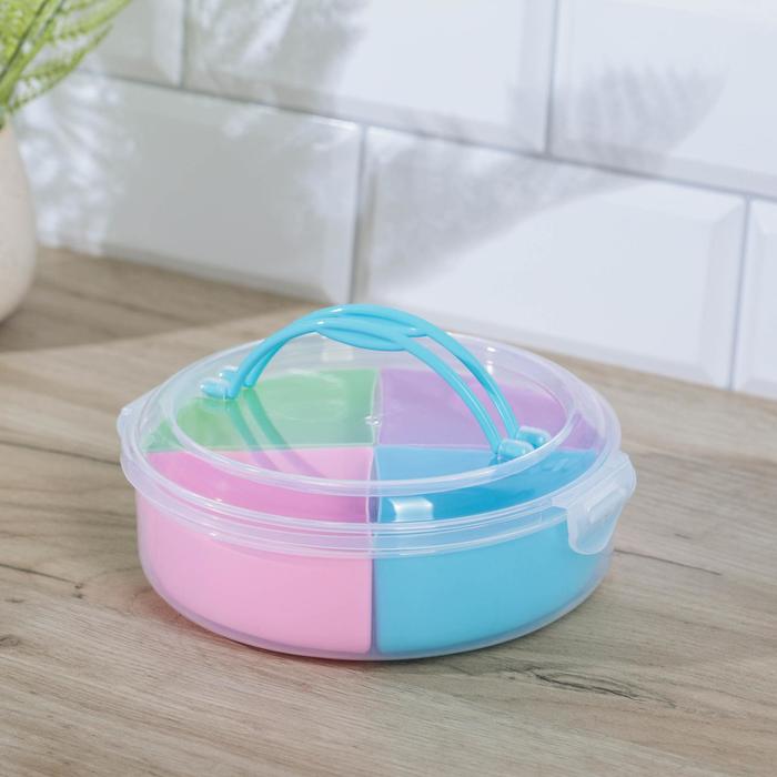 Набор ёмкостей в контейнере «Семицветик», 150 мл, 4 в 1, с ручками, круглый, цвет МИКС
Набор ёмкостей в контейнере «Семицветик», 150 мл, 4 в 1, с ручками, круглый, цвет МИКС