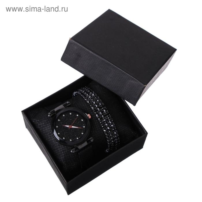 Подарочный набор 2 в 1 "Ночь": наручные часы, браслет, d=3.5 см, магнитный ремешок
Подарочный набор 2 в 1 "Ночь": наручные часы, браслет, d=3.5 см, магнитный ремешок