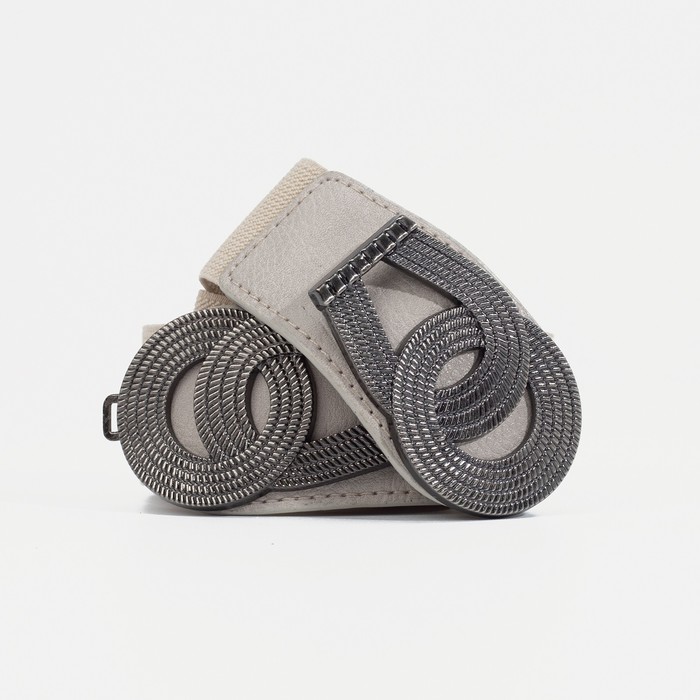 Ремень женский, ширина 3,8 см, резинка, пряжка серебро, цвет светло-бежевый
Ремень женский, ширина 3,8 см, резинка, пряжка серебро, цвет светло-бежевый