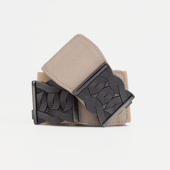 Ремень женский, ширина 5,5 см, резинка, пряжка серебро, цвет бежевый
Ремень женский, ширина 5,5 см, резинка, пряжка серебро, цвет бежевый