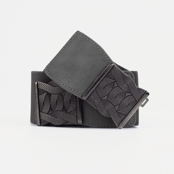 Ремень женский, ширина 5,5 см, резинка, пряжка серебро, цвет тёмно-серый
Ремень женский, ширина 5,5 см, резинка, пряжка серебро, цвет тёмно-серый