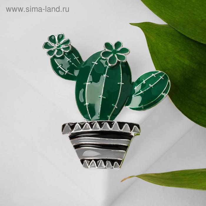 Брошь "Кактус", цвет зелёно-серый в серебре
Брошь "Кактус", цвет зелёно-серый в серебре