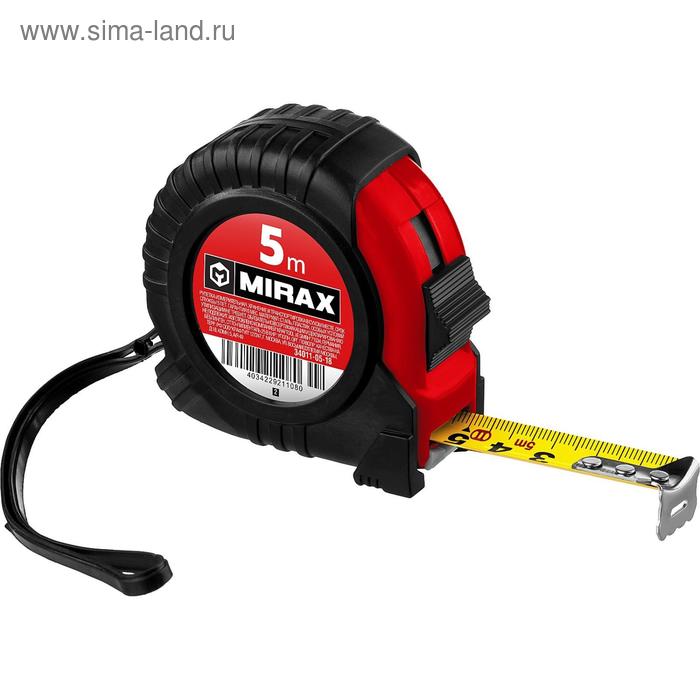 Рулетка MIRAX Rubber 34011-05-18_z02, двухкомпонентный пластиковый корпус, 18ммх5м
Рулетка MIRAX Rubber 34011-05-18_z02, двухкомпонентный пластиковый корпус, 18ммх5м