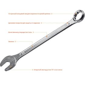 Ключ комбинированный гаечный "СИБИН" 27089-30, 30 мм
Ключ комбинированный гаечный "СИБИН" 27089-30, 30 мм