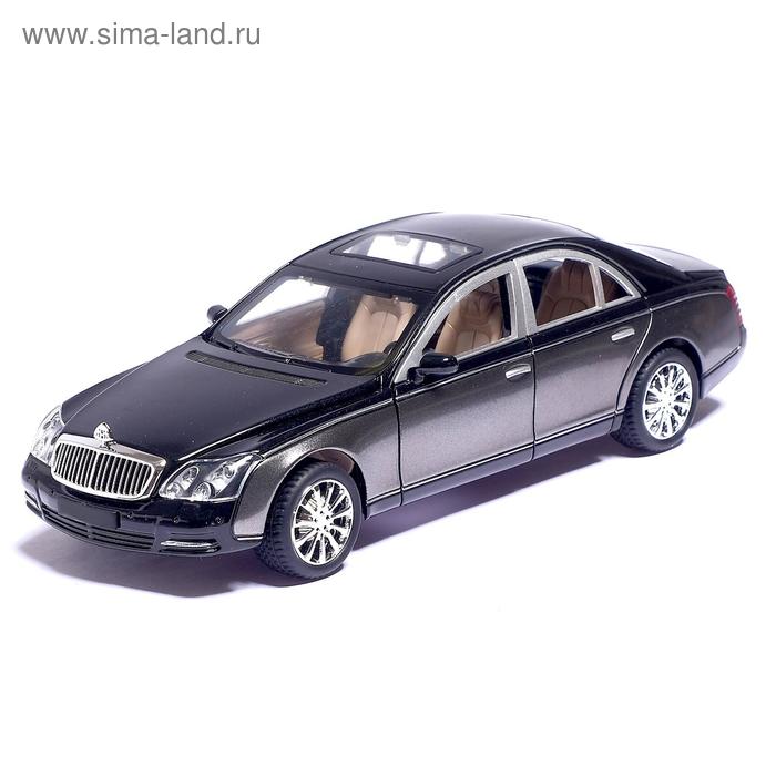 фото Машина металлическая «лимузин», открываются двери, капот, багажник, инерция, цвет чёрный