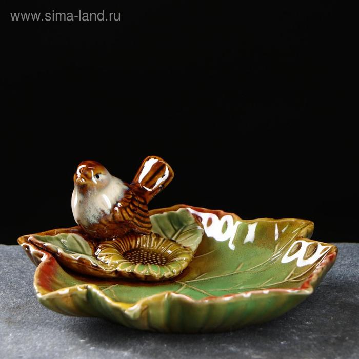 Поилка-подставка "Птичка на листе" 11*18*6см, микс
Поилка-подставка "Птичка на листе" 11*18*6см, микс