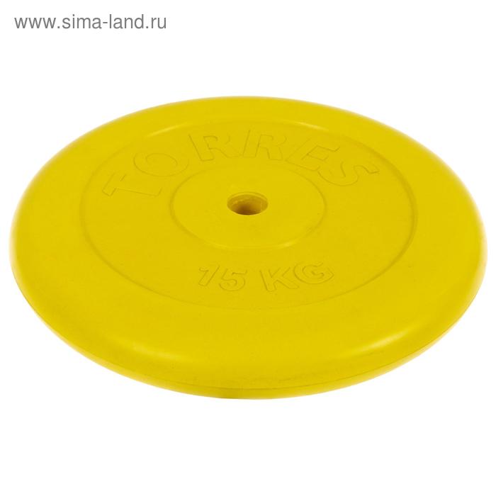 Диск обрезиненный TORRES 15 кг, d=25мм, металл в резиновой оболочке, цвет жёлтый
Диск обрезиненный TORRES 15 кг, d=25мм, металл в резиновой оболочке, цвет жёлтый