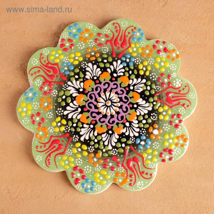 Подставка под горячее большая 18см "Рельеф зеленый"
Подставка под горячее большая 18см "Рельеф зеленый"