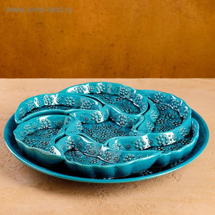 Менажница круглая 33см "Бирюза"
Менажница круглая 33см "Бирюза"