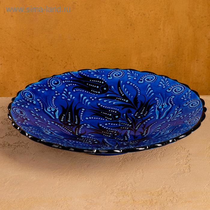 Тарелка плоская 30см "Синий тюльпан"
Тарелка плоская 30см "Синий тюльпан"