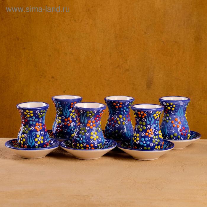 Чайный набор 12 предметов "Рельеф синий" 120мл
Чайный набор 12 предметов "Рельеф синий" 120мл